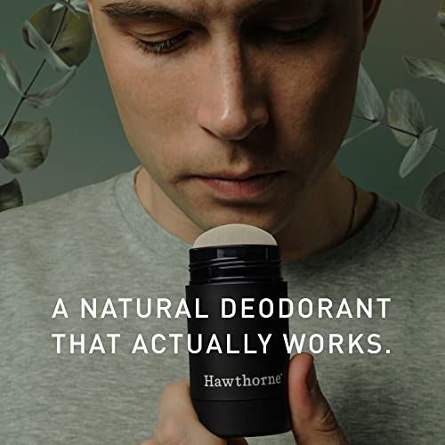 Hawthorne Desodorizante natural, fórmula suave sem alumínio para evitar odor corporal com óleo de coco, ararolas,