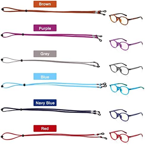 Tiras de óculos de couro OCR, 6 pacote esportivo de óculos corredores de lanyard titular de