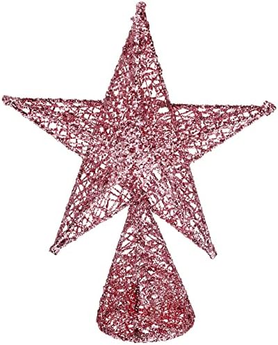 Aboofan Christmas Star Tree Tree: Metal Glitter Star Tree Xmas Hollow Out Star Topper para decoração de árvores