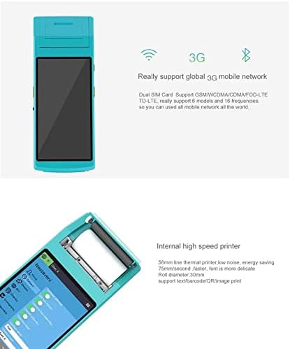 Xxxdxdp 5,5 polegadas Android POS PDA Handheld PDA com impressora de recibo de etiqueta móvel embutida