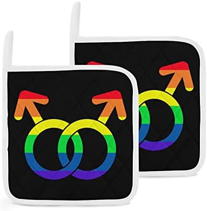 Suportes de panela LGBT de amor gay 8x8 PADs quentes resistentes ao calor Potholders Protecção de mesa