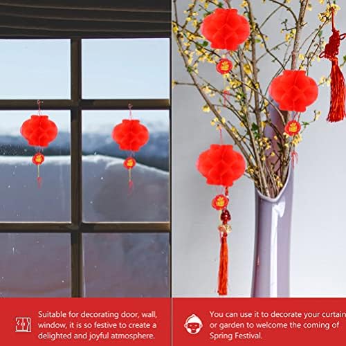 Ornamentos da Casa de Nuobesty Lanternas de Papel Vermelho Chinês Decorações de Lanterna de Ano Novo para 2022 Decorações