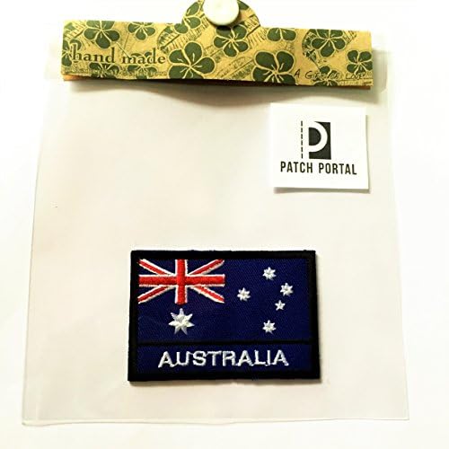 Patch Portal Australia Emblema Nacional de 2x3 polegadas Bandeira Bordeira Australiana