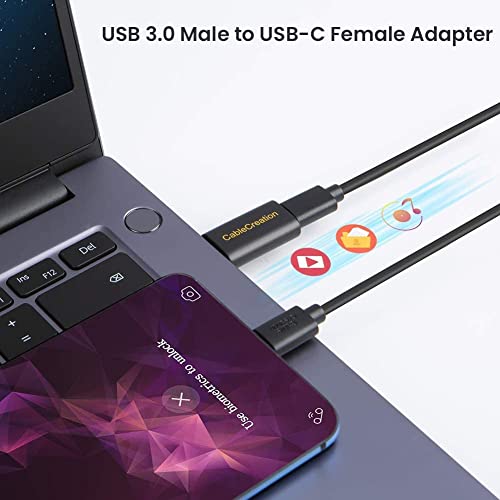 Pacote-2 itens: USB 3.1 USB C fêmea para USB Adaptador masculino 5 Gbps Carga rápida + Cabo USB 4 para