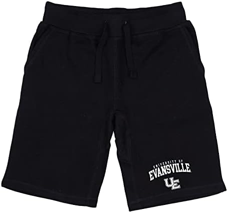Universidade de Evansville Purple Aces Seal College College Fleece Shorts de cordão