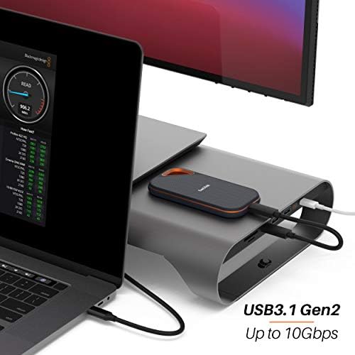 Monitormate Probase Gen2 10Gbps USB-C Monitor e laptop Stand com USB3.1 Gen2 Hub/4k@60fps HDMI/UHS-II