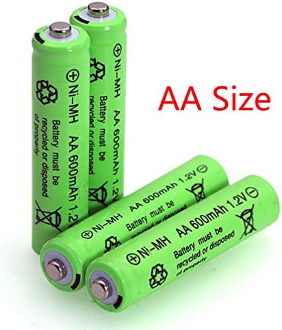 12 pacote 1.2V AA 600mAh Ni-MH Baterias recarregáveis ​​para luzes solares.