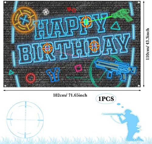Banco de cenários de pistolas de pistola a laser bandeira de feliz aniversário Feliz aniversário Bordações