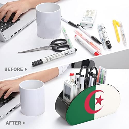 Argelia Flag Remote Control titular PU CAIXA DE ARGANIZADOR DE TV REMOTO DE TV com 5 compartimentos para casa,