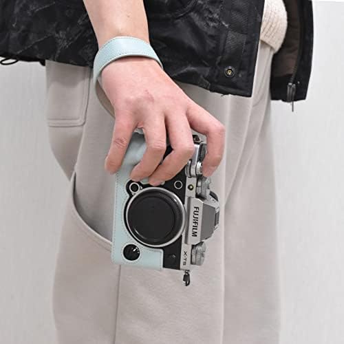 Case de proteção Muziri Kinokoo compatível com Fuji Xt5/X -T5 Câmera - Câmera de Câmara de Couro PU com correia