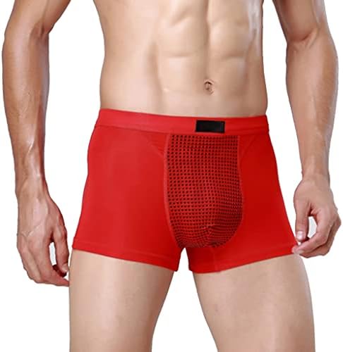 Zayz Men's Oflement Underwear Comfort Briefs de boxe macio de terapia magnética Shorts de saúde com bolsa, 3pcs