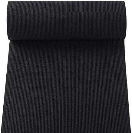 Bandas elásticas de tricô para costurar preto e elástico de alta elasticidade de alta e elasticidade plana de 6 polegadas de largura de 6 polegadas de largura 2 quintal