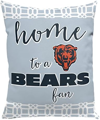 Northwest Official NFL Chicago Bears Sweet Home Fan Pillow, cores da equipe, 15 x 12