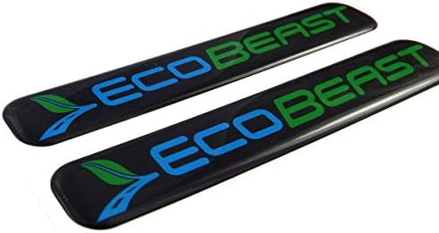 EcoBeast Black abobadá o emblema do emblema do carro adesivos 5 x 0,82 2pc.