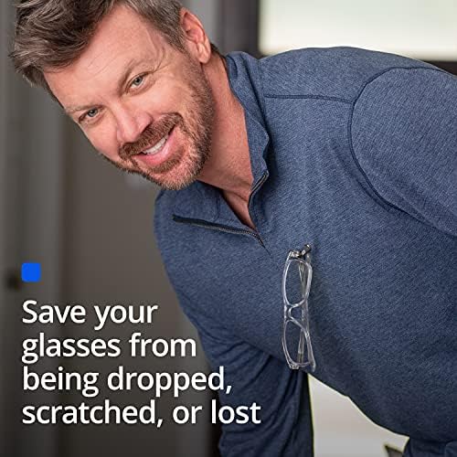 Leiterest Stainless Steel Pack Twin - Suporte de óculos magnéticos para camisa - Name tag de crachá -