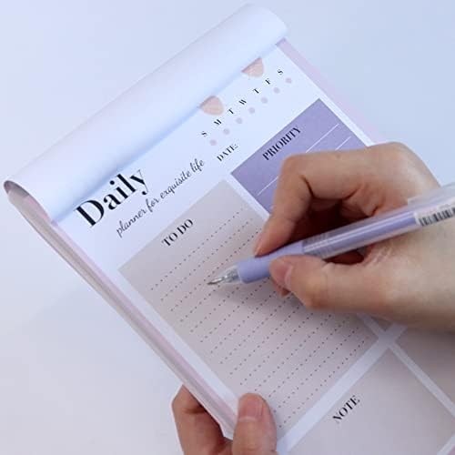 Planejador Daily para fazer Lista de notas 6x8 Day Planner 52 Folhas para o Planejador de Trabalho,