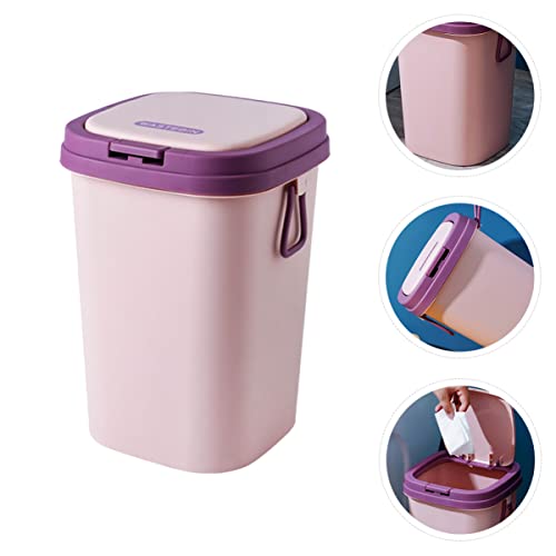 Veemon Kitchen Food Resde Bucket de 2 lixo de plástico lata de banheiro lixo de lixo cesto de lixo com tampa de