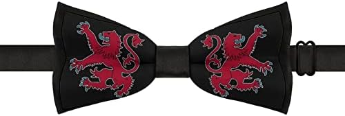 Bandeira de weedkeycat do leão da Escócia Rapant engraçado gravata pré-amarrada laço formal laço