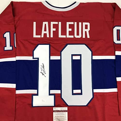 Autografado/assinado Guy Lafleur Montreal Red Hockey Jersey JSA COA