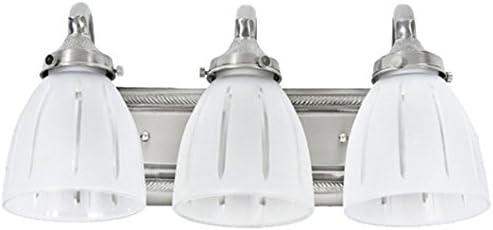 JVI Designs 715-06 3 luzes tradicionais de banheira de latão fundido