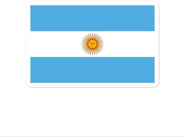 Decalques de adesivos de vinil da bandeira nacional da Argentina para laptop de garrafa de água,