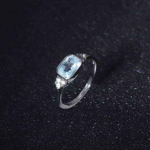 2023 novo anel azul engajado moda de zircão brilhante anel de pedra jóias redondas para mulheres