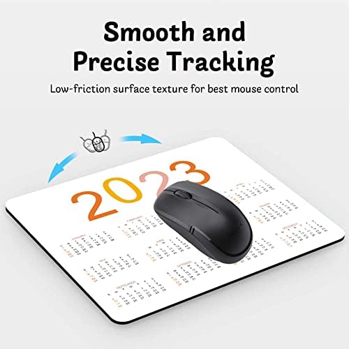 2023 Calendar Mouse Pad, Mousepad para jogos com base de borracha sem deslizamento para ano novo, jogo