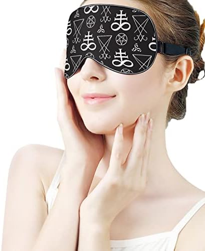 Símbolos ocultos Máscara do sono Tampa de máscara de olho macio de sombra eficaz com cinta elástica ajustável