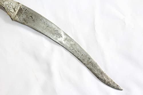 Ph ph artística velha faca antiga mão forjada lâmina de aço prata bidari trabalho alça c716