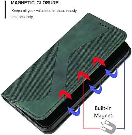 Caixa de carteira de proteção de proteção compatível com o Samsung Galaxy A24, compatível com a caixa