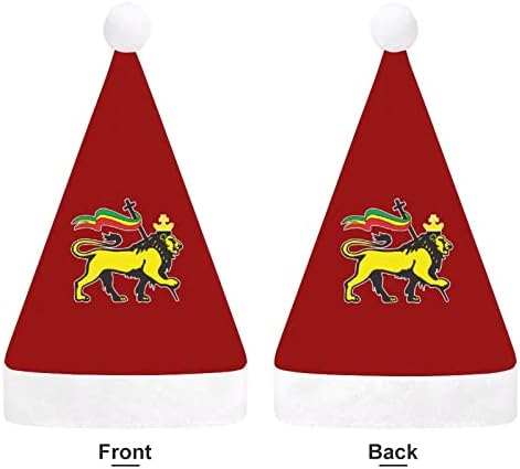Rastafari Lion of Judah Christmas Hat Soft Pray Cap Beanie Funny para Festa Festiva do Ano Novo de Natal