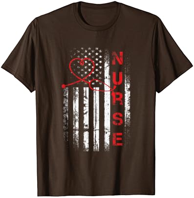 Enfermeira Patriótica Americana dos EUA T-shirt de enfermagem de enfermagem registrada