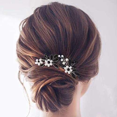 Jakawin Bride Wedding Pearl Hair Pins Acessórios de cabelo de noiva