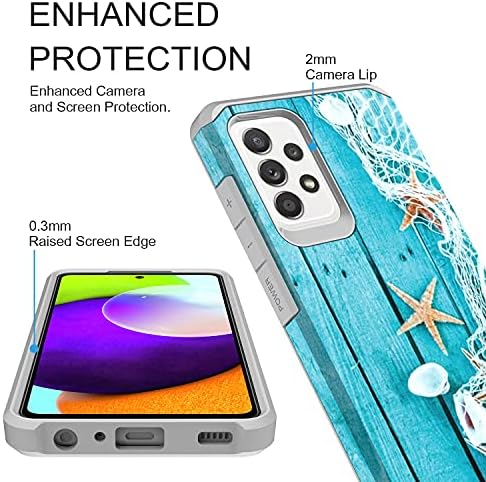 Caixa Samsung Galaxy A53 5G, Rosebono Slim Hybrid Hard Choffrof Hard Cover Graphic Armour Case para Samsung Galaxy