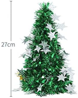 Nuobesty Christmas Decor Table Decoração de inverno 4pcs mini glitter natal decoração de árvore