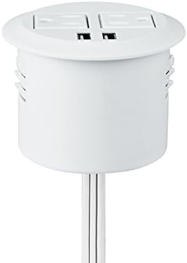 Desktop Power Grommet Power Outlet Socket Data Center 2 Outlet com 2 portas USB com cabo de extensão de