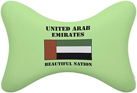 Emirados Árabes Unidos Flag 2pcs Carconha travesseiros de pescoço respirável Auto-restaurante Cushion