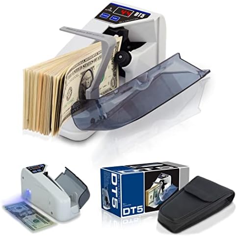 Deteck Hype Portable Money Counter Machine com detecção falsificada UV/Wm - Quantidade de contagem