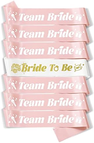 Festa a ser definida de 7 pcs de ouro rosa de ouro no noivo da faixa para ser equipe de noiva Bridesmaid