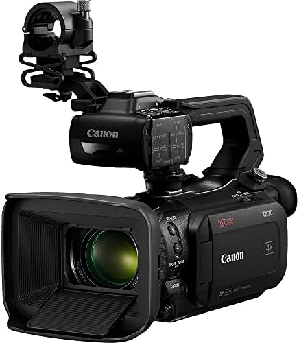 Canon XA70 UHD 4K30 CORMCORDER COM MICROPONO DE AUTOFOCUSO DE PIXOL DULA PIXEL + ECM-VG1, fones de ouvido