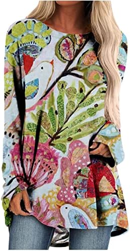 Túnica de túnica de manga comprida para meninas adolescentes meninas engraçadas de pássaros engraçados