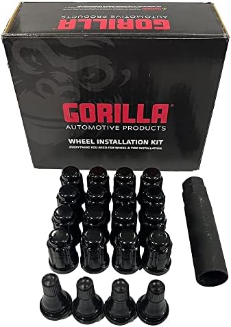 Gorilla Automotive K4CS-12150BGR 4LUG 12-1.50 SPLINE WIK com válvulas BLK GOR