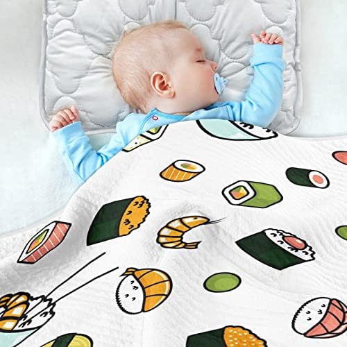 Cobertores de bebê de sushi de sushi keepreal para meninos meninos bebês bebês, macacão de bebê
