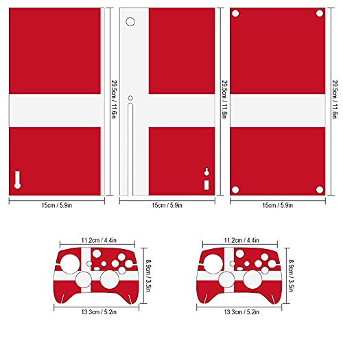Bandeira dinamarquesa Xbox Seriesx Console e Skins de controlador Vinil Decalque de capa de adesivo
