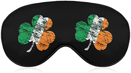 Máscara de olho shamrock irlandês Sleep de olhos vendados com bloqueios de cinta ajustável Blinder