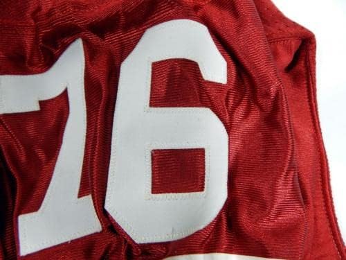 1990 San Francisco 49ers 76 Jogo emitido Red Jersey 52 DP34710 - Jerseys usados ​​da NFL não assinada