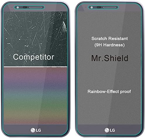 Mr.Shield [3-Pack] projetado para LG Stylo 3 Plus [Protetor de tela de vidro temperado] com substituição