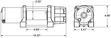 Superatv Winch Montagem Placa para Polaris RZR 800/800 S / 4 800/570 / 570 S | Trabalha com 4500 lb guincho | 3/16