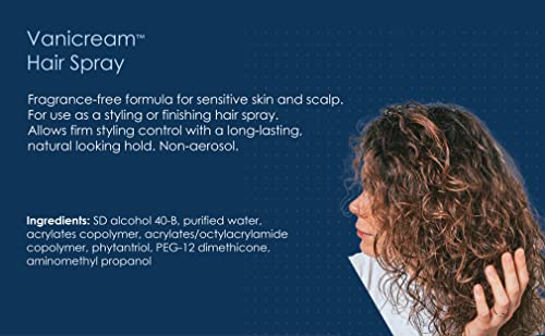 Vanicream Firm Hold Hairspray, fragrância e sem glúten, para pele sensível, 8 onças, embalagem pode variar