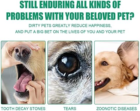 Dentes de cachorro, lenços de dedo odontológicos 20 pcs melhoram os lenços orais de respiração